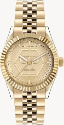 Philipp Plein $TREET COUTURE DATE SUPERLATIVE  (38mm) Gold Dial / Gold-Tone Stainless Steel Bracelet PW2BA0523