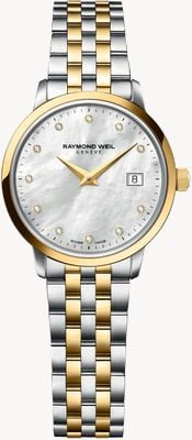 Raymond Weil Toccata Classic Diamond Quartz (29mm) Mother-of-Pearl Dial / Two-Tone Stainless Steel Bracelet 5985-STP-97081