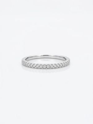 0.15ct Round Brilliant Natural Diamond Platinum Half Eternity Ring HET100110