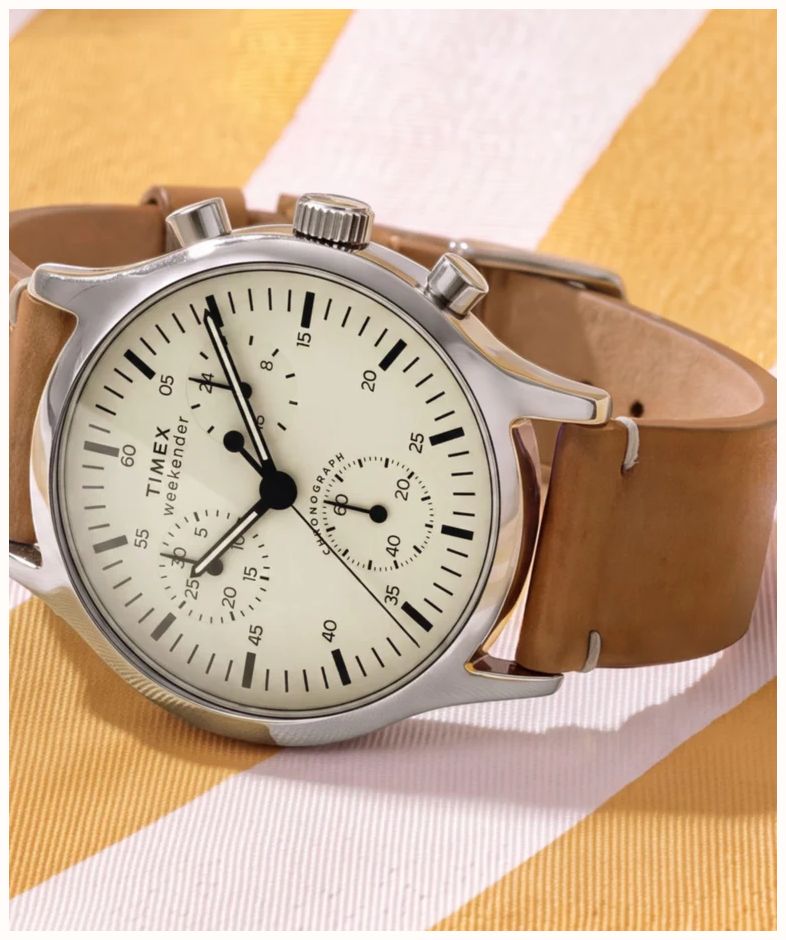 Timex WEEKENDER MAIN LINE 40mm Brown Leather Strap Watch TW2Y85000 - alternate view 6