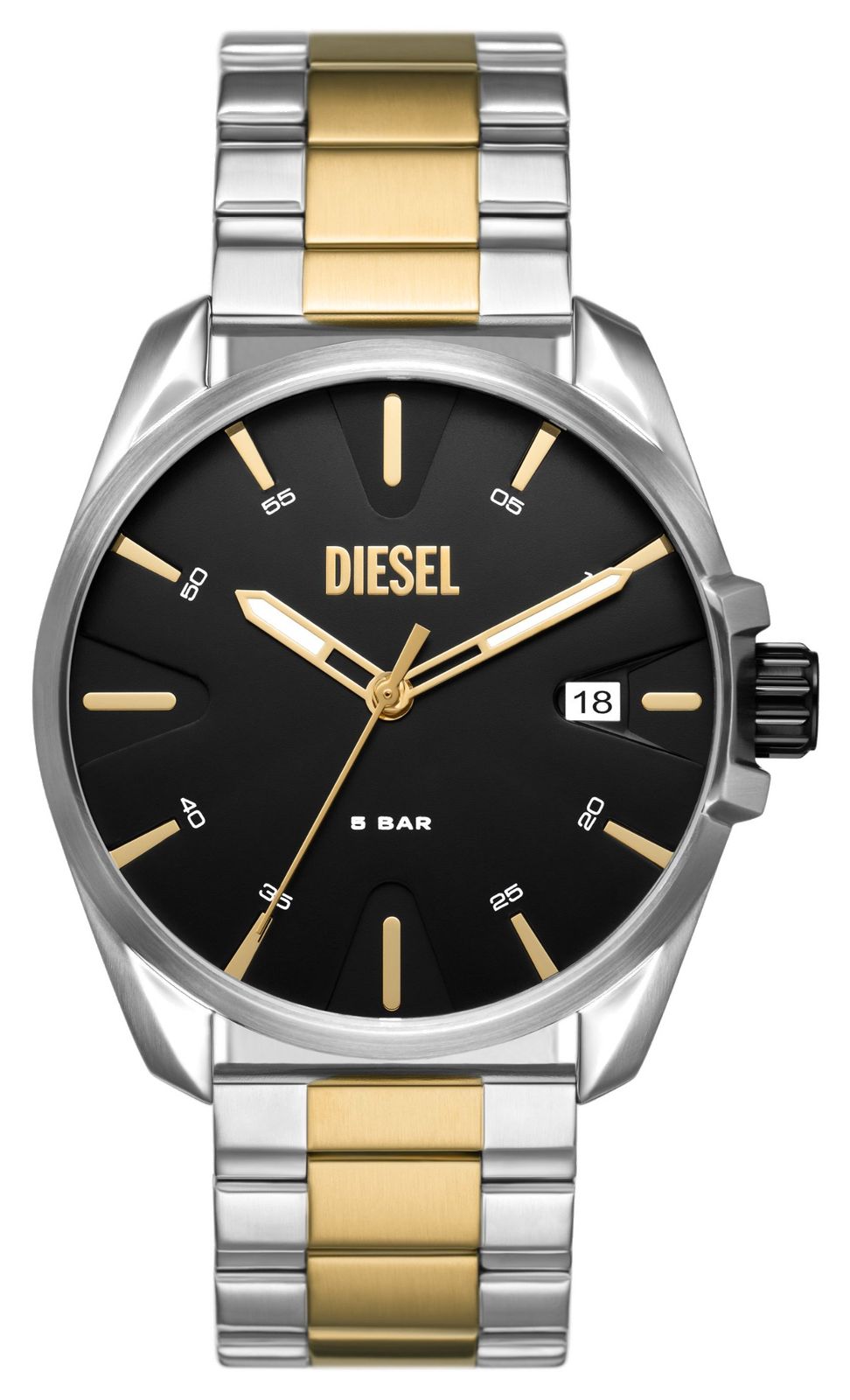 Diesel DZ2196 Men's MS9 (44mm) Black Dial / Two-Tone Watch