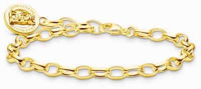 Thomas Sabo x HARIBO Goldbear Logo Gold-Plated Sterling Silver Charm Bracelet 19cm X0291-413-39-L19