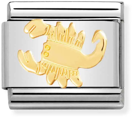 Nomination Classic Scorpio 18ct Gold & Steel Charm 030104/08