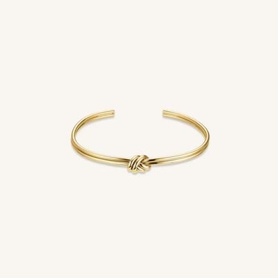 Rosefield Jewellery Statement Gold Plated Knot Bangle JBSKG-J1061