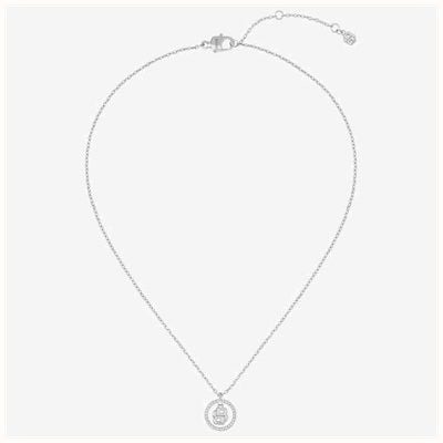 BOSS Jewellery Double B Divine Silver Tone Pendant Necklace 1580836