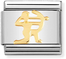 Nomination Classic Sagittarius 18ct Gold & Steel Charm 030104/09