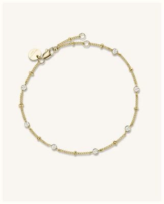 Rosefield Jewellery Gold Plated Bracelet Embellished With Crystals Watch JBSCG-J262
