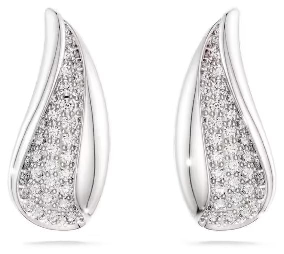 Swarovski 5745016 Classica drop earrings, Round cut, White, Jewellery