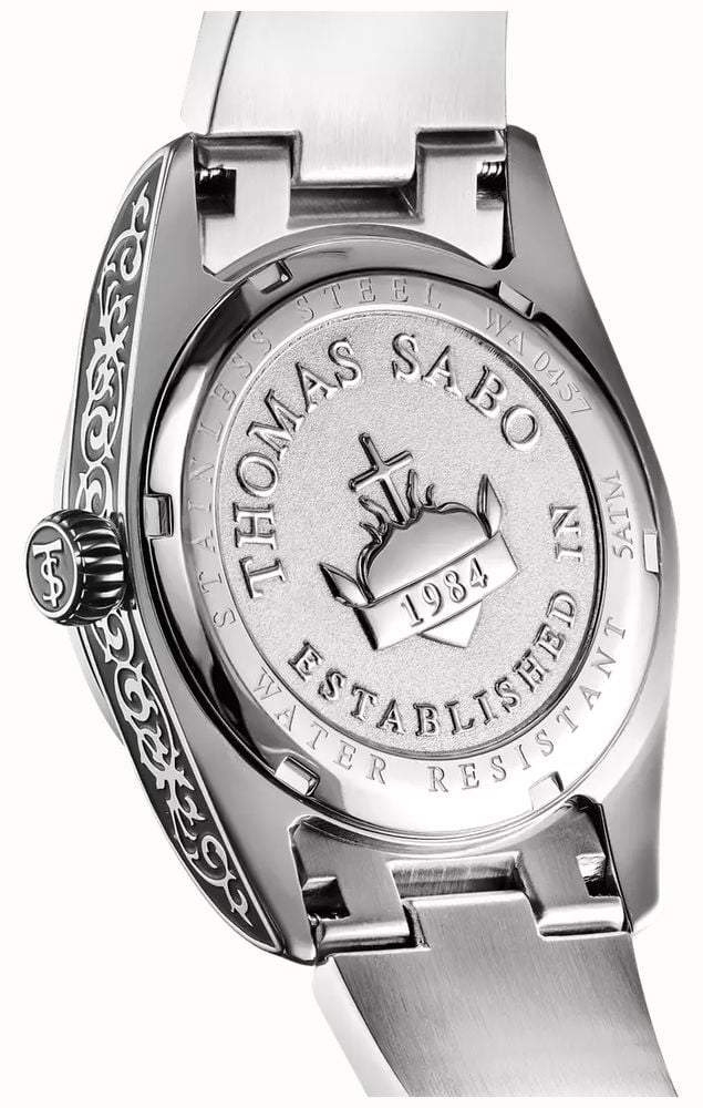 Thomas Sabo Watch With Western-style Ornaments And Onyx With Patterned Bracelet WA0457-201-203-40 - alternate view 3