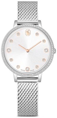 Swarovski Clarica Quartz (35mm) Silver Dial / Stainless Steel Mesh Bracelet 5740971