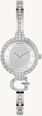Guess GISELLE Crystal (28mm) Silver Sunray Dial / Stainless Steel Bracelet GW0929L1