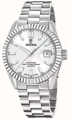 Festina Swiss Made Classic Quartz (40mm) Silver Dial / Stainless Steel Bracelet F20084/A