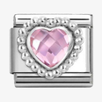 Nomination Classic Dotted Heart Sterling Silver & Steel Charm 330606/003