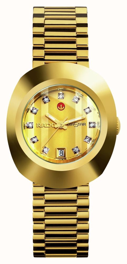 RADO DiaStar The Original Automatic 27mm Gold Dial Gold PVD HardMetal R12416633 First Class Watches