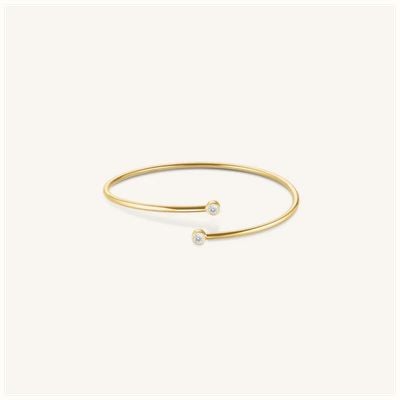 Rosefield Jewellery Double Crystal Gold Plated Bangle JBDCG-J1213