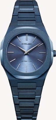 D1 Milano Ultra Thin Astral Night (30mm) Blue Sunray Dial / Blue PVD Stainless Steel Bracelet UTBL33