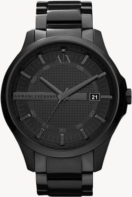 Armani Exchange Men's | Black Textured Dial | Black PVD Bracelet AX2104