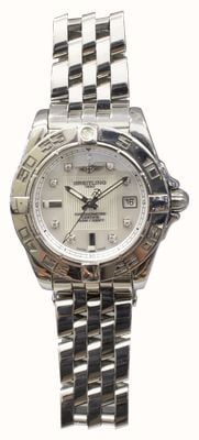 Pre-owned Breitling Cockpit Quartz Chronometre (31mm) Mother-of-Pearl Dial / Stainless Steel Bracelet Watch J8500