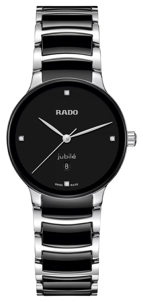 RADO R30026712 Centrix Diamonds Quartz (30.5mm) Black Dial Watch