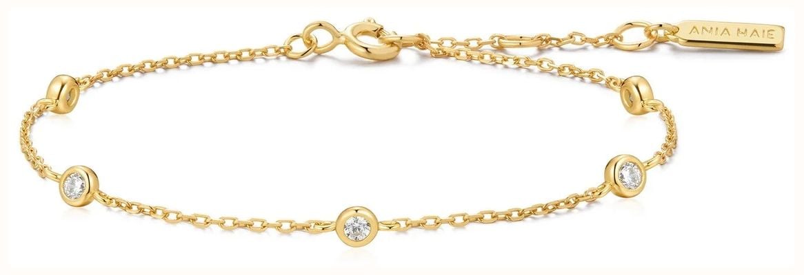 Ania Haie Gold Classic Bezel-Set Station Bracelet B074-02G