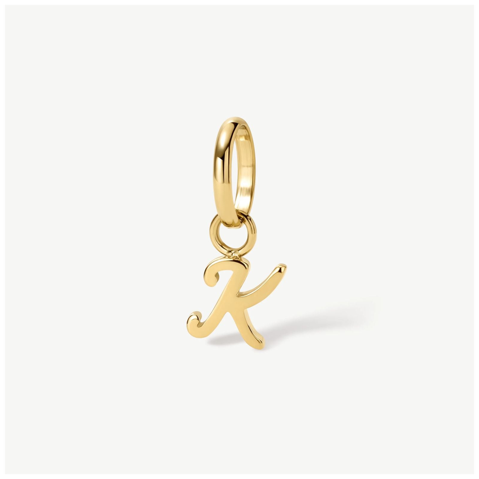 D.LOUISE CH-39-11 Gold Tone Mini Italic Initial Charm - K Jewellery