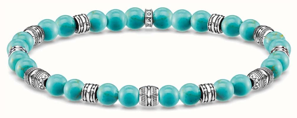 Thomas Sabo Rebel At Heart | Beaded Bracelet | Lucky Charm | 19cm A1923-878-17-L19