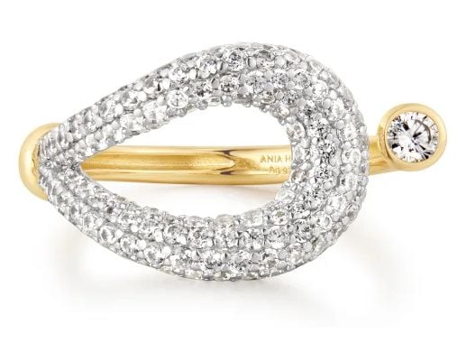 Ania Haie R077-01G Gold PavÃ© Knot Adjustable Ring Jewellery