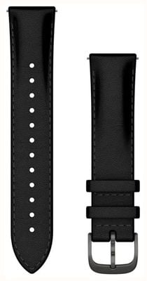 Garmin Quick Release Bands (20mm) Black Leather, Brushed Slate Hardware 010-12932-62