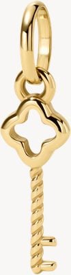 D.LOUISE Gold Plated Mini Clover Key Charm CH12