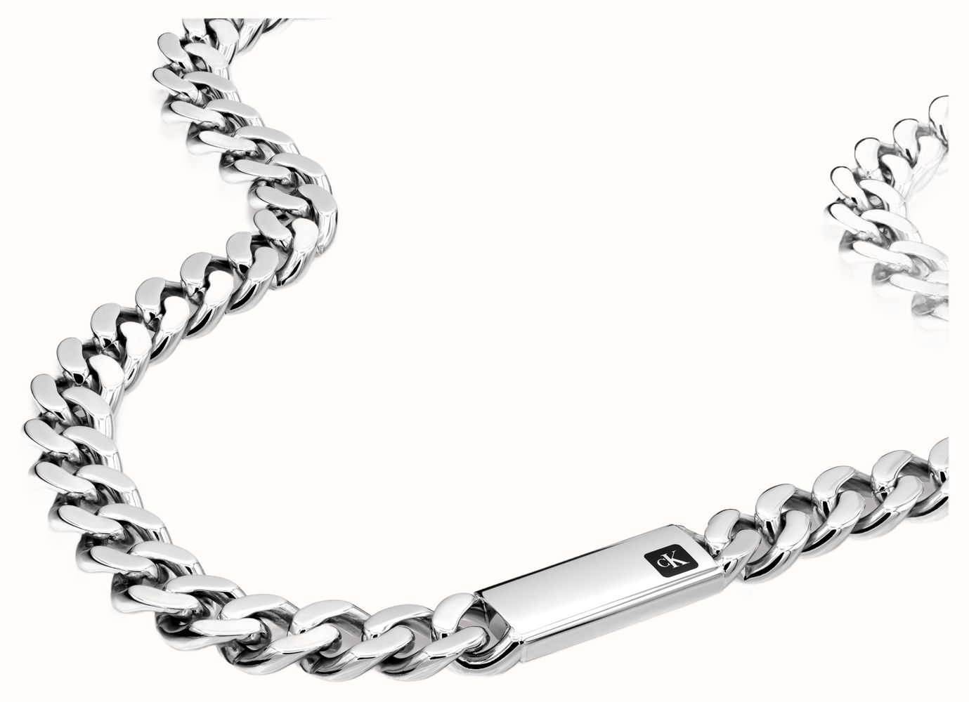 Calvin Klein COMMAND Silver Chunky Chain Mens 35100100 - alternate view 2
