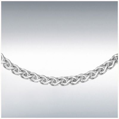 Unisex Sterling Silver Spiga Chain 18"/46cm 8.10.4534