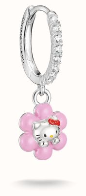 Thomas Sabo X Hello Kitty Single hoop earring flower with white zirconia CR773-M06-7