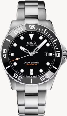 MIDO Ocean Star 600 Chronometer (43.5mm) Black Dial / Stainless Steel Bracelet Watch M0266081105100