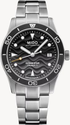 MIDO Ocean Star 39 Automatic (39mm) Grey Gradient Wave Dial / Stainless Steel Bracelet M0269071106100