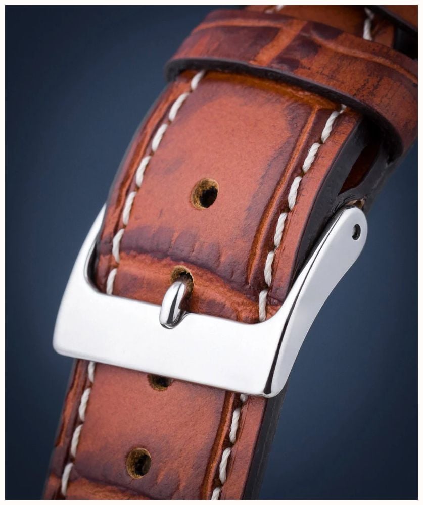 Zeppelin Men's Automatic Watch – Beige Dial, Stainless Steel Case & Brown Leather Strap 8062-5 - alternate view 3
