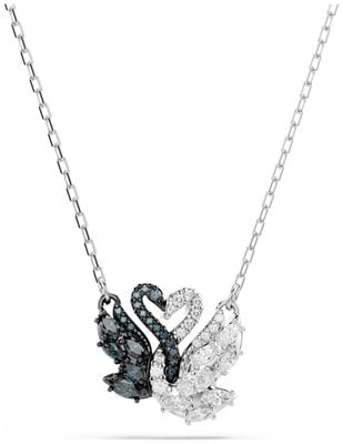 Swarovski Swan Pendant Necklace, Black, Mixed Metal Finish 5705721