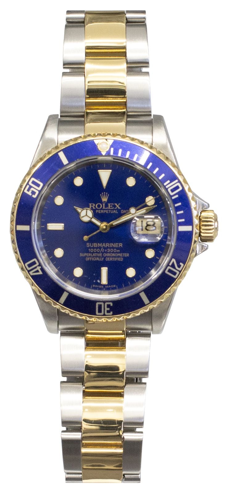 Pre-owned J61040 Rolex Submariner 2006 OP Date (40mm) Blue Watch