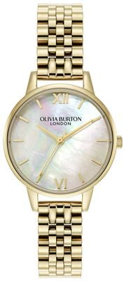 Olivia Burton Classic (30mm) Mother-of-Pearl Dial / Gold PVD Stainless Steel Bracelet Watch 24000169