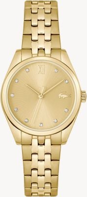 Lacoste Parisienne Tuilerie Quartz (30mm) Gold Dial / Gold PVD Stainless Steel Bracelet 2001303
