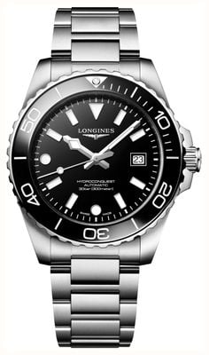 LONGINES HydroConquest Automatic (42mm) Black Lacquered Dial / Stainless Steel Bracelet L37884566