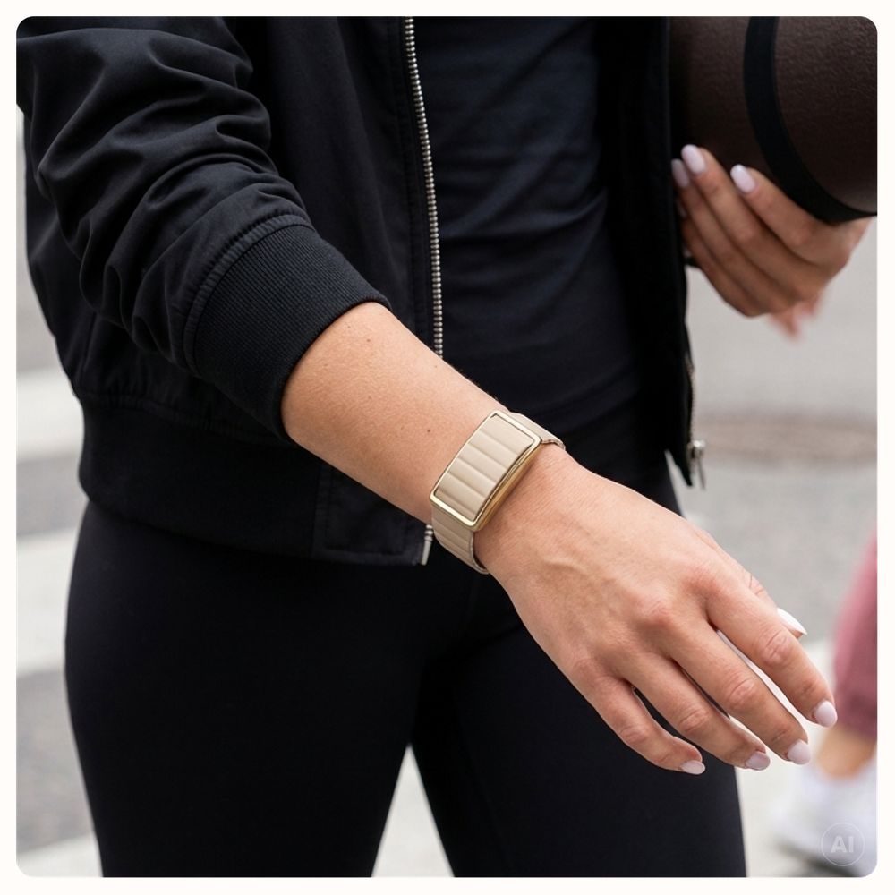 Polar Loop Beige/White Magnetic Silicone Band (S-M) - STRAP ONLY 910121270 - alternate view 5