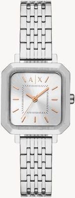 Armani Exchange Women's (27mm) Silver Square Dial / Stainless Steel Bracelet AX5724