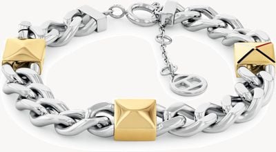 Tommy Hilfiger Women's Gianna Two-Tone Stainless Steel Chunky Chain Bracelet 2780914