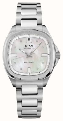 Mido Multifort TV 35 Automatic (35mm) Mother-of-Pearl Dial / Stainless Steel Bracelet M0493071110600