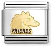 Nomination Classic Horse Friends 18ct Gold Charm 030285/71