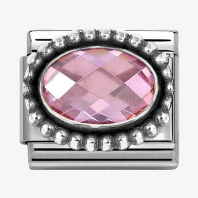Nomination Classic Pink Vintage Bead Cubic Zirconia Charm 330607/003