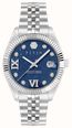 Philipp Plein DATE SUPERLATIVE Quartz (34mm) Blue Sandstone Dial / Stainless Steel Bracelet PWYFA1426