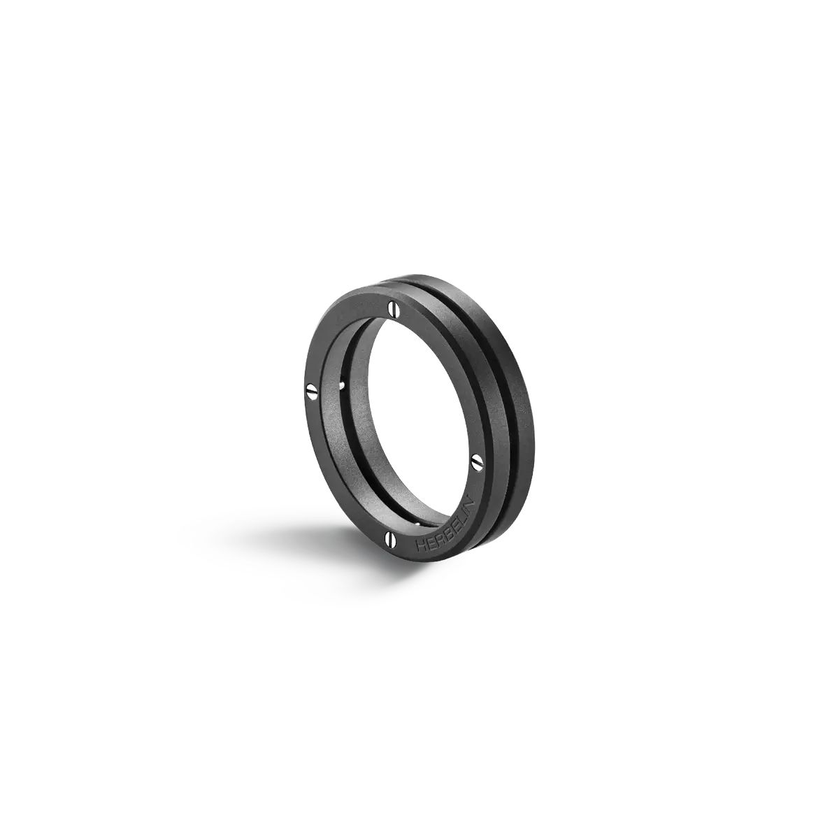 Herbelin RND7TD 58 Newport Duo Ring - Sandblasted Titanium Jewellery