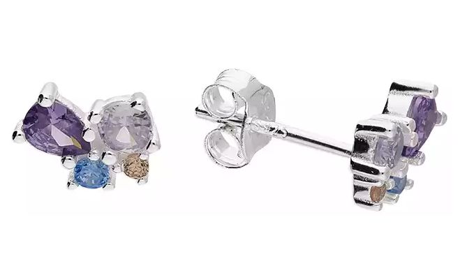 CME Leicester Limited H5156/C Silver Pink/Purple/Blue Cubic Jewellery