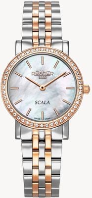 Roamer Scala Crystal (28mm) Mother-of-Pearl Dial / Two-Tone Stainless Steel Bracelet 976830 49 20 50